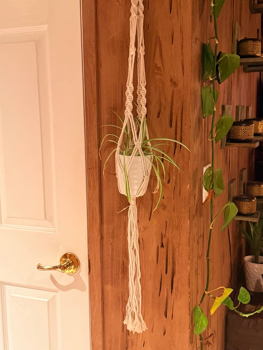 Handmade Macramé Plant Hanger for any small size Pot